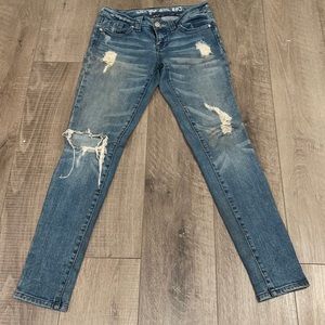 SPJ Adore Your Denim  Blue Distressed Skinny Jeans Size 3 Juniors